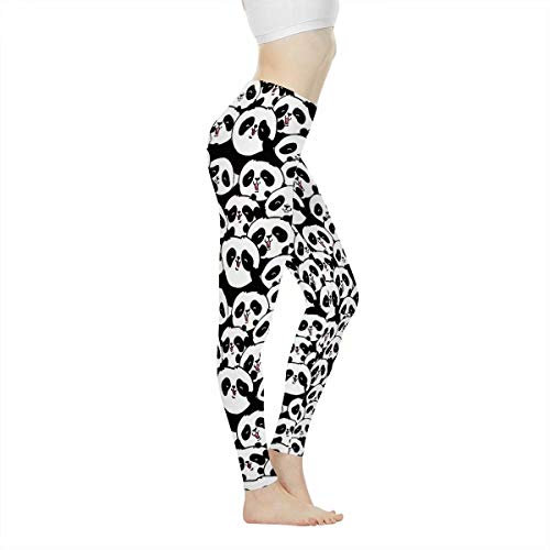 Chaqlin Damen-Yoga-Hose, legere Hose, gerades Bein, für Laufen, Fitnessstudio, Training, Joggen, für Damen und Mädchen, Leggings, Größe XS-XL, Damen, Panda, m