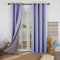 Deconovo Faux Linen Full Blackout Curtains Energy Saving 100% Blackout Curtains Bedroom Theraml Insulated Curtains for Livingroom with Coating Back Layer 46 x 54 Inch Light Purple 1 Pair