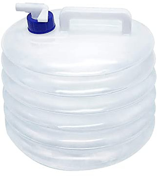 FOXNSK Collapsible Water Container, 5L 10L 15L Portable Folding Water Carrier with Tap, BPA Free Water Carrier Tanks - Water Storage for Camping, Hiking, Climbing, Outdoor, Fishing, Travel (5L)