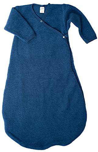 Lilano, Merino Wickelsach mit 2-Wege Reißverschluss Uni, 100% Wolle (kbT) (Marine, 50-56)