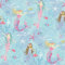 G78392 - Tiny Tots 2 Mermaids Turquoise Hot Pink Glitter Galerie Wallpaper
