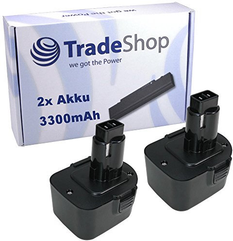 2 batterie Ni-MH 12 V 3300 mAh sostituisce Black & Decker PS130 CD FS FSL HP MT PS A9252 A9275 A9266 ELU EZWA49 EZWA50 EZWA57 EZWA60 EZWA61, Rems 571510 R12 5715 13, ricambio per WÜRTH 700900320