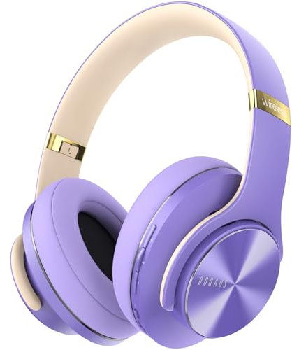 DOQAUS Cuffie Bluetooth, Riproduzione di 90 Ore Cuffie Wireless, 3 Modalità EQ di Cuffie Bluetooth over Ear, Cuffie over Ear Wireless con Memoria Morbida, Microfono Integrato Cuffie per Telefono e PC