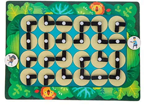 Großes Holzlabyrinth 11.81x8.66in Tilt Maze Game Laze Board Ball Balances Maze Brettspiel Pädagogikspielzeug Geschenk für Kinder Maze Brettspiel Kinder Montessori Bildungsspielzeug Lernspiele