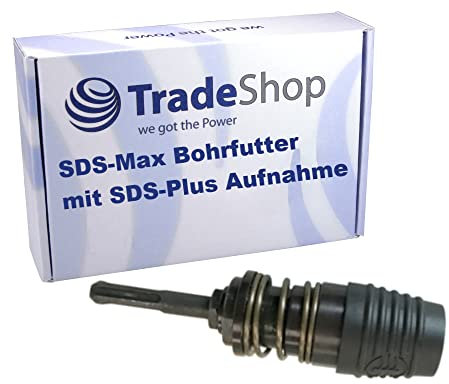 Trade-Shop Bohrfutteradapter Werkzeugaufnahme SDS-Plus auf SDS-Max kompatibel mit Makita, Hilti Bohrhammer Stemmhammer Meißelhammer Bohrer Bohrkronen