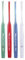 5x TELLO 1007.5 Single Ultra Soft - Einbüschelbürste für Erwachsene mit super weichen abgerundeten NOLLEX® Borsten -Zufällige Farbe