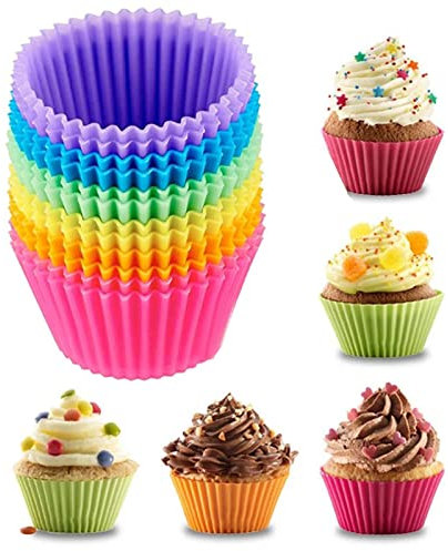 UV STYLISH Wiederverwendbare Muffinformen aus Hochwertigem Silikon 12er-Set Umweltschonend Muffinförmchen Cupcake Backförmchen Muffin Formen Muffinform,spülmaschinengeeignet(backofenfest bis 220 °C)