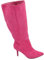 Malu Shoes Stivale alto donna fucsia in ecopelle scamosciato morbido al polpaccio tacco a spillo 8cm con zip e punta moda (37 EU)