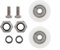 Jadeshay Greenhouse Door Wheels, 30mm Diameter Garden Sliding Door Roller Replacement Kit Sliding Door Fittings Heavy Duty Door Runner