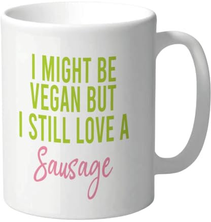 Wanky Candles Vegan Joke Mug - I Might Be Vegan But I Still Love A Sausage, Funny Veggie Gift