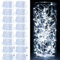 Maxee 16 Stück 3M Kühle LED Lichterkette Batterie, Wasserdicht für DIY, Party, Stimmung Lichter, Weihnachtsdeko, Innen- und Außenbereich Deko, 4 Stück Quadratische + 12 Stück Flache Lichterkette