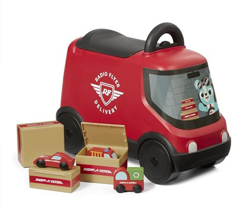 Radio Flyer Ride & Deliver Truck, Red Ride On Toy for Toddlers Ages 2+ Years