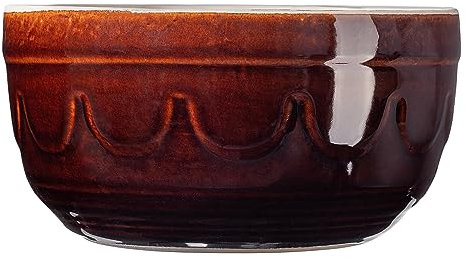 KADAX Tonschüssel, Mohnschüssel aus Keramik mit Rillen, Spülmaschinenfeste Rührschüs-sel, Keramiksalatschüssel für Gewürze, Mehl, Brotaufstriche, Teigschüssel (5L)