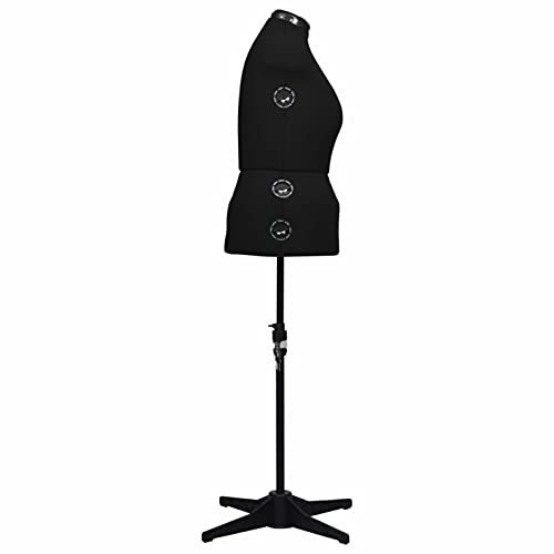 Tidyard Schneiderpuppe Verstellbar Weiblich Schneiderbüste Schaufensterpuppe Torso Mannequin Damenbüste Schaufensterfigur Schwarz L Größe 44-50