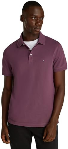 Tommy Hilfiger 1985 Slim Polo Mw0Mw17771, Polo a Maniche Corte, Uomo, Viola (Heritage Plum), 3XL