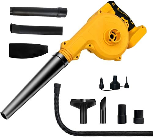 Battery Leaf Blower, Compatible with Dewalt 20V Battery, 2-in-1 Cordless Leaf Blower, with multiple accessories, for Lawn Care,Snow Blow, Yard Clean (No Battery)