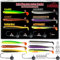 Paradox Fishing Zander Starter Box - 30 Gummifische 13cm + 9 Jigköpfe + 10 Snaps - Zanderköder Gummifisch Zander Köder Gummifische Set