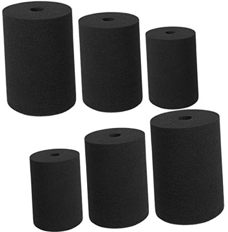 Lurrose Lot De 6 Éponges De Cuisine Noires Naturelles pour Tourne-Tasses