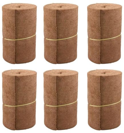 6X Liner Bulk Roll 0.5Mx1M Blumen Topf Mat Kokos für Wand Behänge Körbe Garten Bedarf