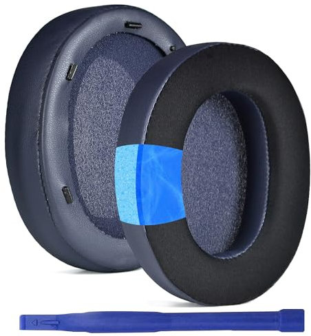 Adhiper Las almohadillas WH-XB910N son compatibles con auriculares inalámbricos Sony WH-XB910N, material de gel de seda de hielo, almohadillas para los oídos (azul/gel)