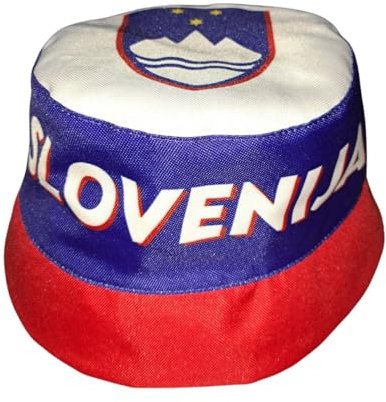 Wallitschek Fischerhut Slowenien (hochwertige Qualität), Fanhut, Sonnenhut, Anglerhut, Mütze, Bucket hat, Fussball, Europa