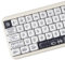 Schwarz-weiße PBT-Tastenkappen, MOA-Profil-Tastenkappe, minimalistisch, niedlich, 130 Tasten, Tastenkappe für Mx Cherry mechanische Tastatur, 61/64/84/87/104/108-Layout (weißes Kaninchen)