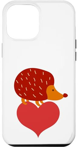 Carcasa para iPhone 15 Pro Max Erizo Corazón Pinchos Bosque Animal indo Naturaleza Pinchos