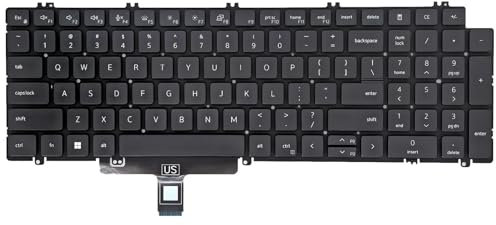 WWGTMC Replacement Keyboard for Dell Latitude 5520 5521 5530 5531 5540,Latitude 15 3540, Precision 3560 3561 3570 3571 3580 3581 7670 7680 7770 7780 Series Laptop US Layout with Backlit N7N16 0N7N16
