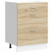 vidaXL Küchenunterschrank Lyon Sonoma-Eiche Holzwerkstoff, Spülenunterschrank, Schrank Küche, Lagerschrank, Unterschrank für Küche, Küchenzeile