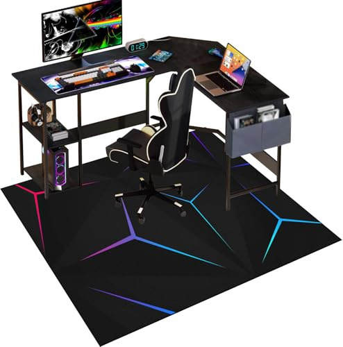 Tappetino per Sedia da Ufficio Gaming 70 x 100 cm, Tappeto Salvapavimento Antiscivolo, Ufficio Gaming Protettore del Pavimento, Tappeto per Sedia con Ruote, Tappetino Protettivo per Pavimenti Duri