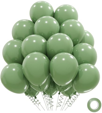 Grüne Luftballons, 31 Stück Luftballon Grün Geburtstag, Ballons Eukalyptus Grün, Luftballons Salbeigrün Olivgrün Helium Ballons Taufe Babyparty Hochzeit Party Deko Geburtstagsdeko, 12 Zoll