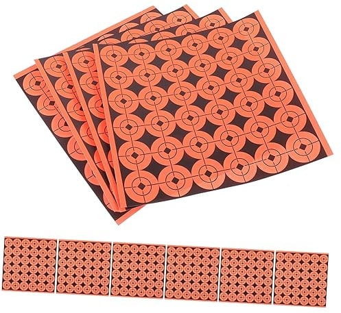 Schießscheiben Aufkleber Etiketten 360 Stück aus Papier, Selbstklebend | Orange, Praktische Ersatzmarken fürs Schießtraining, Sichtbar, Passend für Zielscheiben und Übung