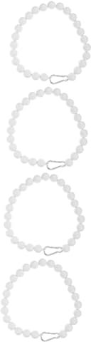 BESPORTBLE 4 Pièces Outil de Guidage de mât de Drapeau Collier de Fixation chaîne de Perles de mât de Drapeau Corde de Drapeau pour mât Anneau perlé pour mât Perles de retenue de Drapeau PVC