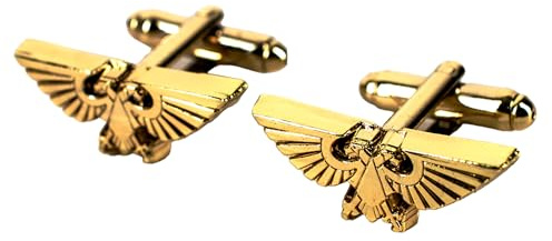 Warhammer 40.000 Imperium Symbol Manschettenknöpfe - Offiziell lizenziertes Premium Metall Design Geschenk Schmuck, Einheitsgröße, Zink, Kein Edelstein