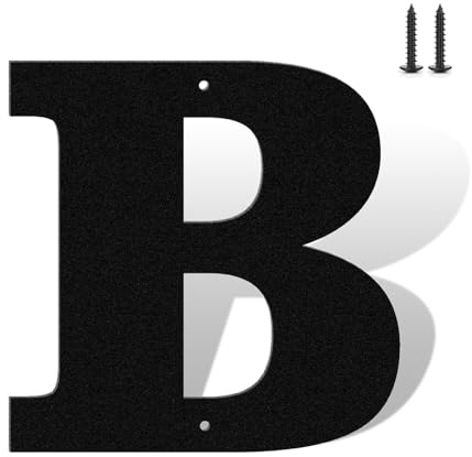 Set completo di numeri civici da 17,8 cm, colore nero opaco, antiruggine, in metallo resistente, per casa, numeri da 0 a 9 e lettere A-Z in metallo per esterni, set completo per porte, cancelli