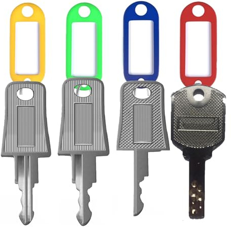 Gepäckschlüssel 007 002 für Gepäckschlösser, Koffer-Vorhängeschloss, 1 Set (002 + 007 + Safe + 006), 4 Stück