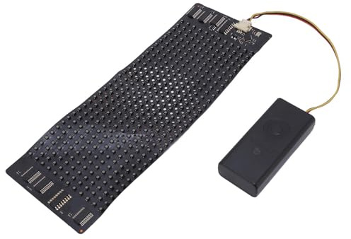 Dpofirs Señal LED, Visualización de Pantalla LED de 158.5x58 Mm Flexible para Cascos de Zapatos de Pulseras