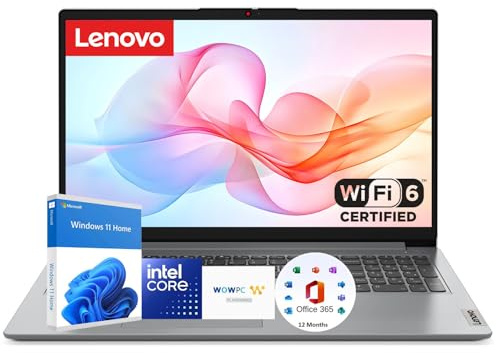 Lenovo Ideapad 15.6 Laptop with Microsoft 365 | Intel Dual-Core CPU | 2.5TB Storage (1TB OneDrive + 1TB SSD + 512GB External) | 20GB RAM | Wi-Fi 6 | 10HR Battery | Windows 11 | WOWPC 3-in-1 Bundle