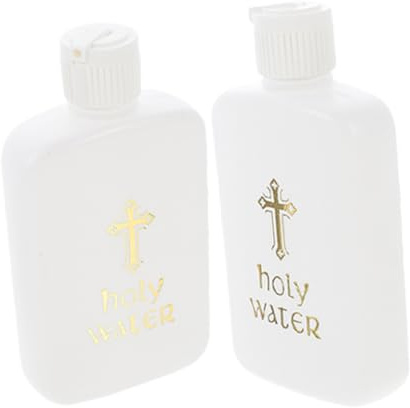 Levemolo Lot de 2 Flacons d'eau Bénite 100 ML en Plastique, Petits Contenants Cosmétiques Rechargeables pour Aromathérapie et Parfums, Adaptés aux Cérémonies de Baptême et Décorations