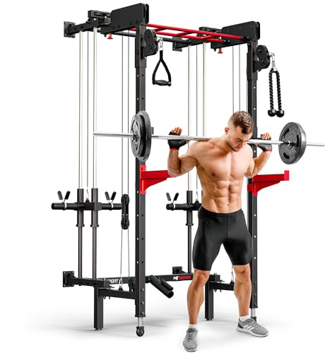 Hop-Sport HS-2070K Power Rack zur Wandmontage, 110x96x231 cm, 150 kg Belastbarkeit