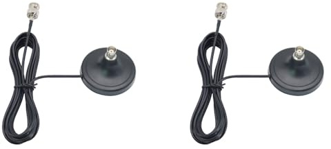 Vjsujehgy 2X Antenna BNC e Femmina Base Magnetica Resistente di Prolunga da 3 Metri per Microfono Wireless Q9 RG174
