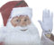 Thumbs Up Ride With Santa - Fenstersticker Nikolaus Auto Fensteraufkleber, Rot