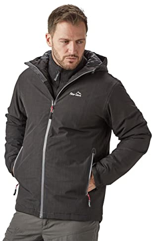 Peter Storm Men’s Typhoon Jacket with Adjustable Hood, Cuffs & Hem & 3 Zipped Pockets, Waterproof & Insulated Raincoat, Ideal for Walking, Hiking & Outdoor Recreation, 3000mm HH