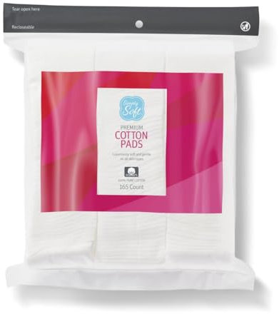 Simply Soft Premium Cotton Pads, 100% Pure, Natural, Lint-Free Cotton, Luxuriously Soft for Face (330 Count)