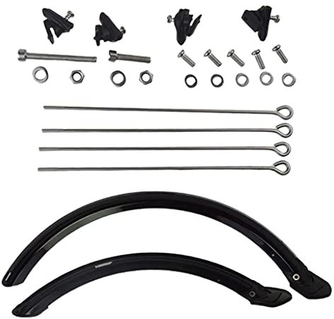 Hellery Solid Folding Bike Schlammschutz Hinten Schutzblech Starker Schlammstopper, Schwarz, 20 Zoll