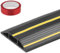 CPROSP Canaleta Pasacables de Suelo Negro y Amarillo, Protector de Cables para Suelo 200 cm x 8,3 cm, Ideal para el Hogar, la Oficina, Lugar de Trabajo, Almacén, con 5M * 3 cm de Cinta Adhesiva