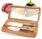 FURI Pro Santokumesser Set mit Geschenkbox, 3-tlg., Küchenmesser aus japanischem Edelstahl, hochwertige Box aus Akazienholz zur Aufbewahrung, Klingenlänge der Messer: 13 & 17 cm