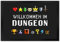 speecheese Willkommen im Dungeon Fußmatte XL in 40x60 cm für Gamer mit bunten Pixel-Items als Coole Dekoration für Dein Gamingzimmer oder das Kinderzimmer von einem Liebhaber von Retro Games