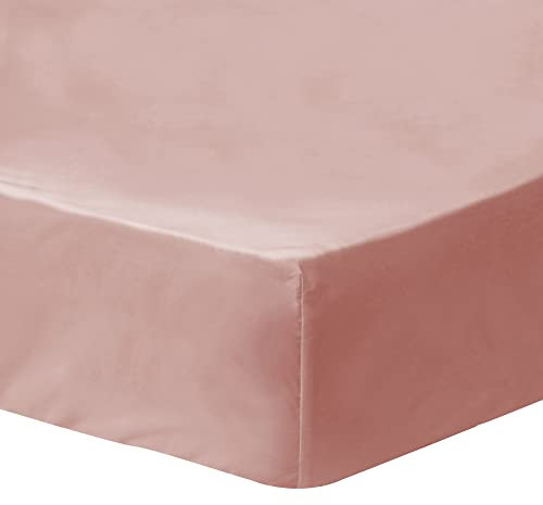 MATT & ROSE Drap Housse 90x190/200 cm Uni Coton LAVÉ | 100% Coton Lavé | Oeko-TEX | Nude