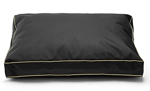 Dalema Hundebett-Bezug (LxBxH): 76.2x50.8x10.2 cm, wasserdicht, befüllbar, 600D Oxford-Ersatzbezug waschbar und abnehmbar, orthopädisch, Haustierbett-Matratzenbezug, schwarz. Nur Bezug.